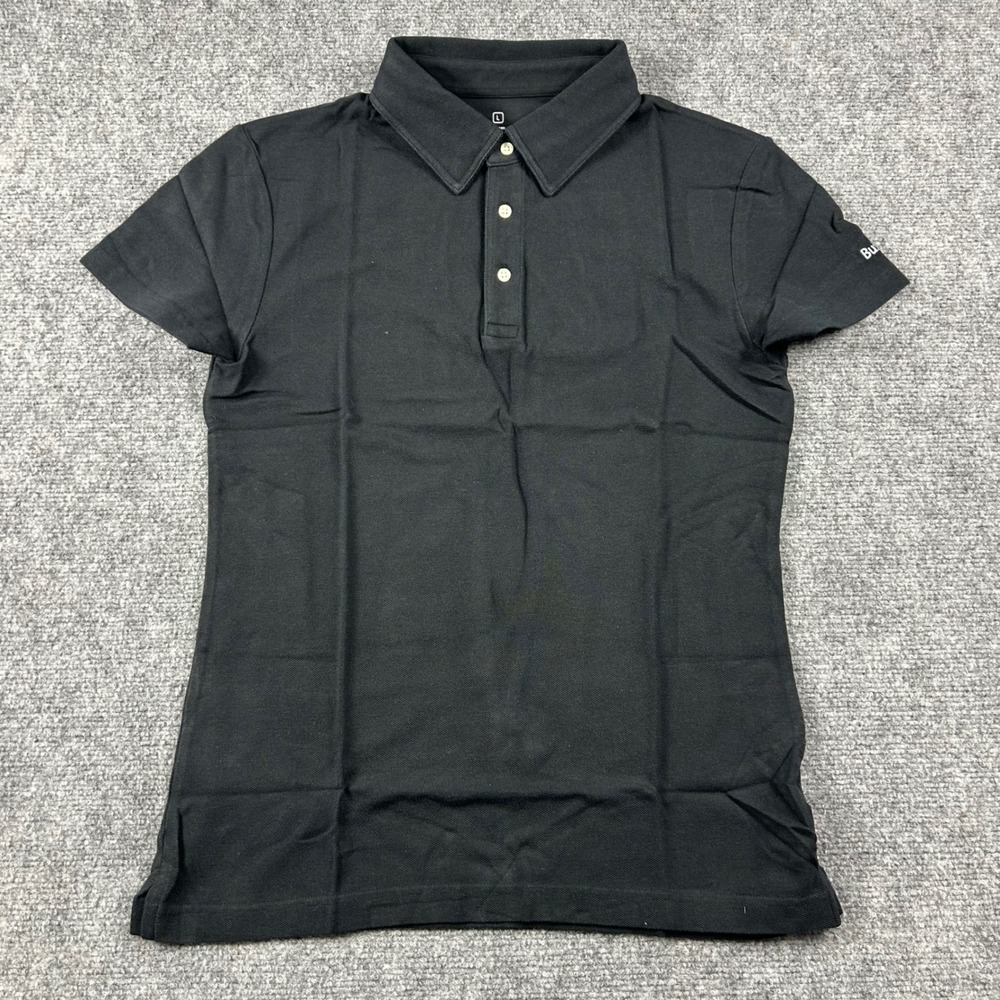 Apple Polo Shirt Womens Large Black Business Logo Short Sleeve Tech Employee New